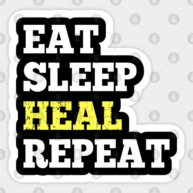 Eat Sleep Heal Repeat - Design for RPG Roleplaying Gamers Sticker by HopeandHobby